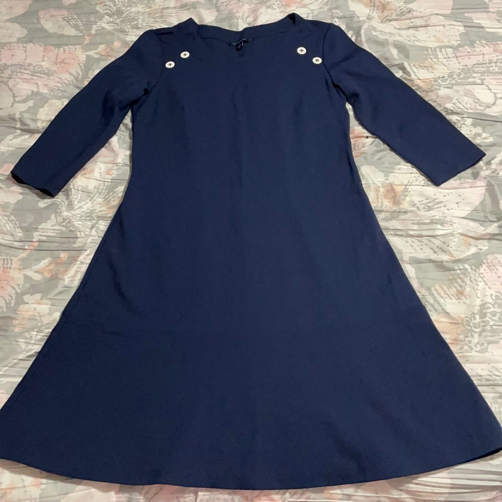 Tommy Hilfiger royal blue fit and flare dress